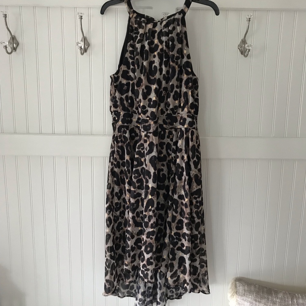INC Animal print hi-lo dress
